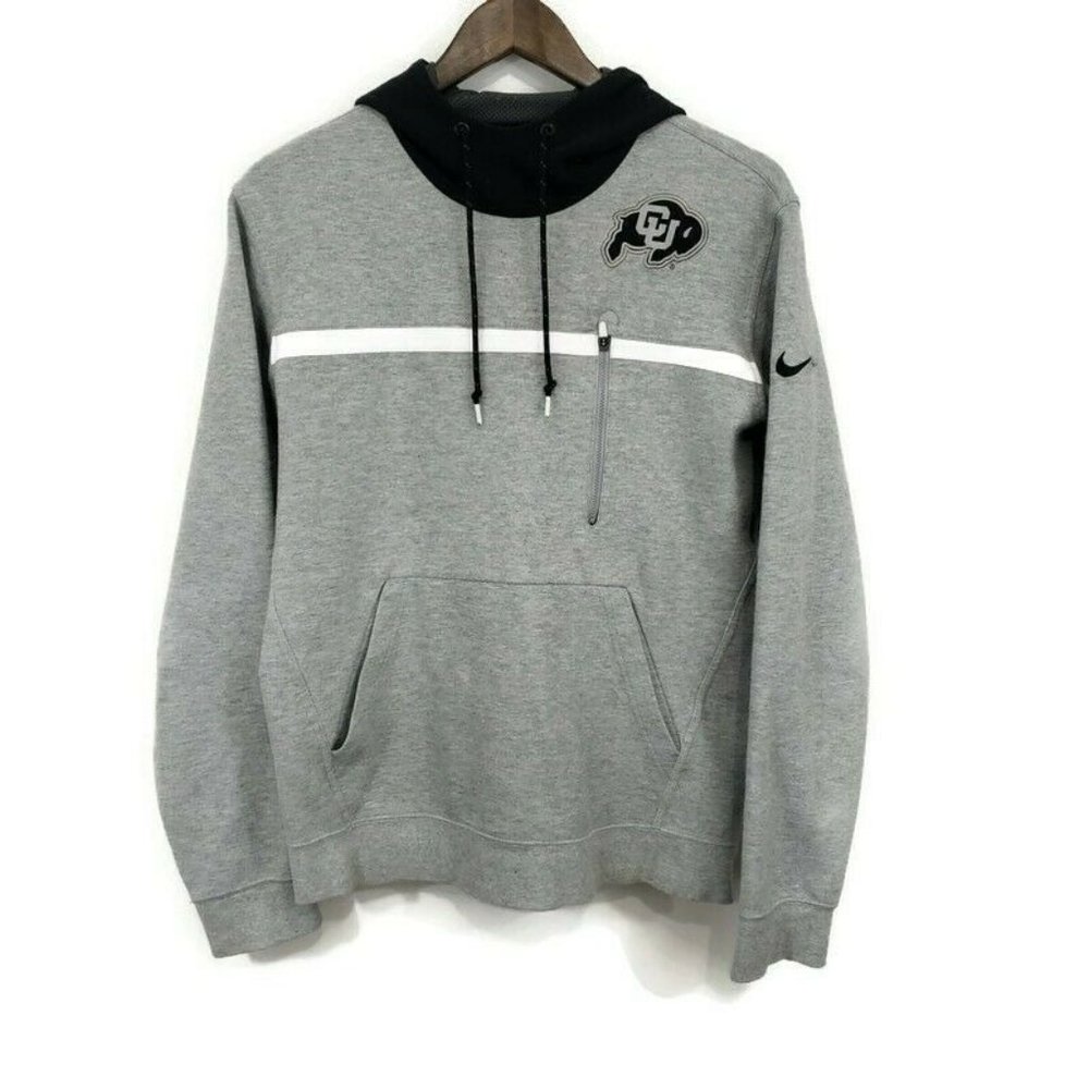 Nike Mens Colorado University Hoodie Zip Gray Blue
